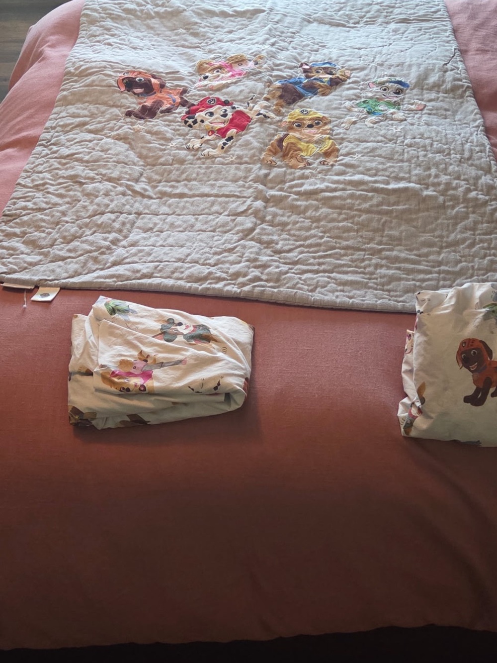 Children's Paw Patrol Quilted Blanket and Sheet Set